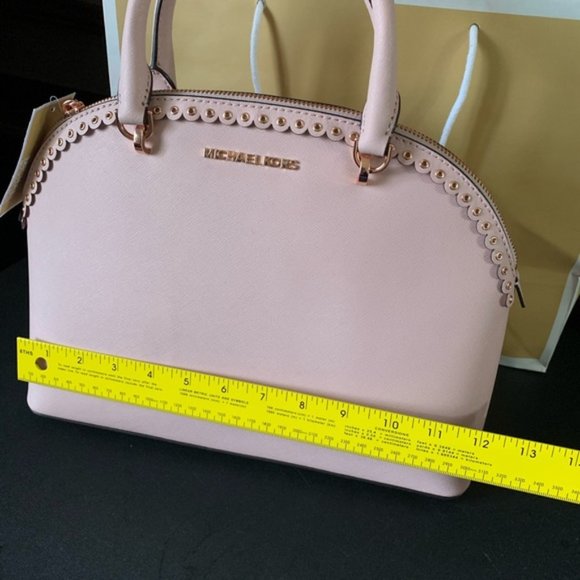 Michael Kors Women’s Rose Gold Pink Large Dome Satchel Brand New - Picture 14 of 16